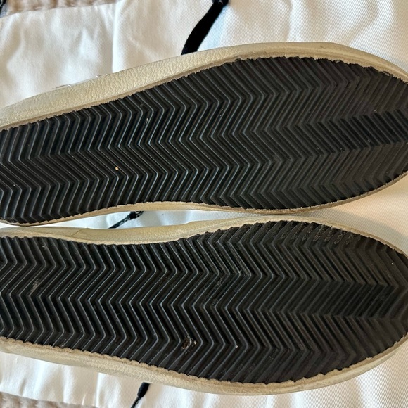 Golden Goose White and Silver Sneakers - Picture 6 of 12